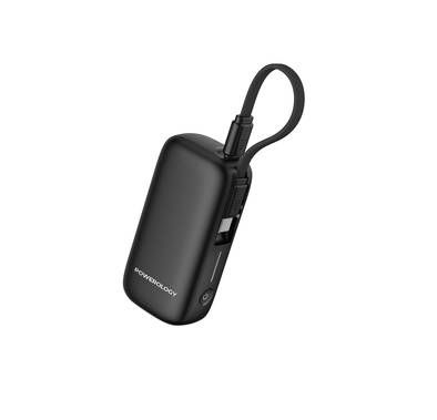 Powerology 5000mAh Power Bank with Removable USB-C Wire, ...