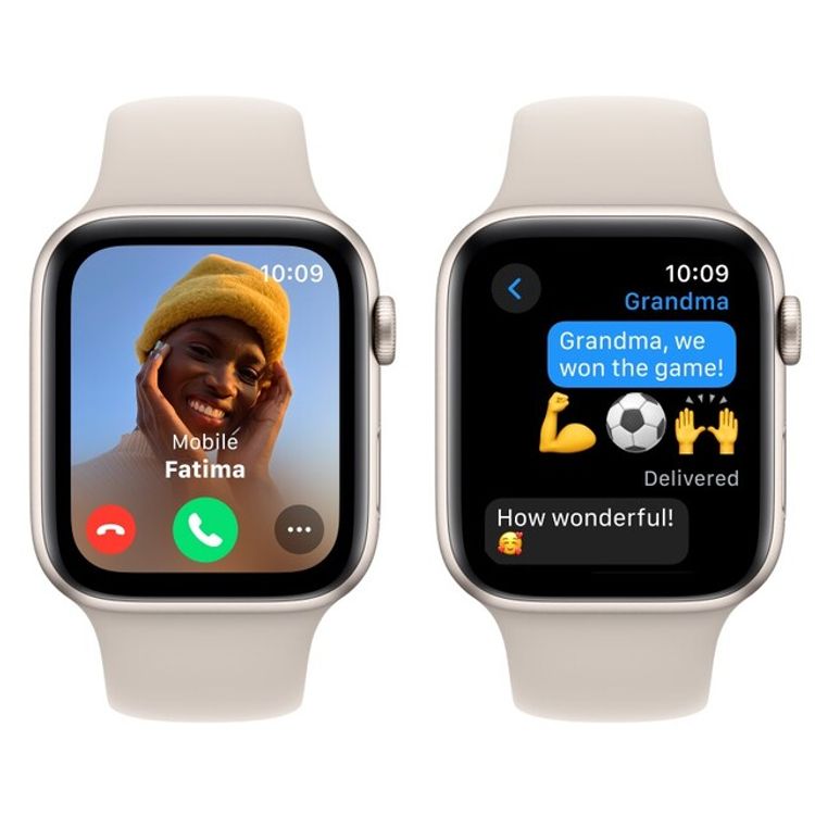 Apple Watch SE 2023 (GPS) Starlight Aluminum Case with Starlight Sport Band 44mm - M/L