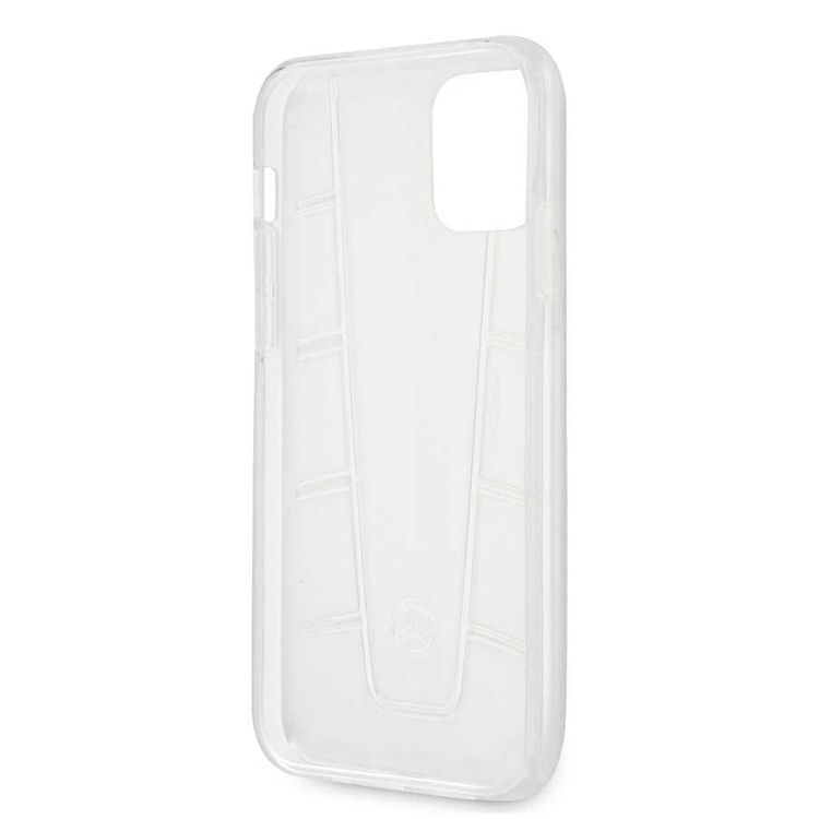 CG Mobile Mercedes-Benz Transparent Case Embossed 2 Compatible for iPhone 12 / 12 Pro (6.1") Shock & Scratch Resistant, Easy Access to All Ports - Clear