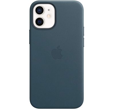 Apple iPhone 12 Mini ( 5.4" ) Leather Case with MagSafe - Baltic Blue