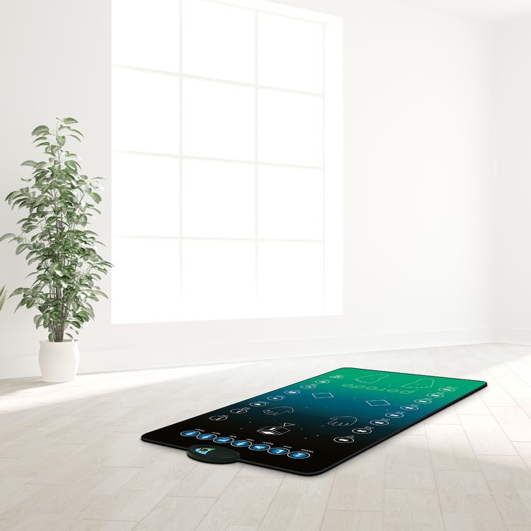 Porodo Smart Interactive Prayer Mat with Pre-Recorded Dua & Surah, 26 Touch-Sensitive Keys, LED Indicator, 7 Languages Support, Auto Play Feature, Comprehensive Salah Program - Blue