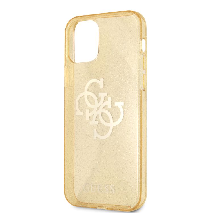 Karl Lagerfeld TPU Choupette Glitter Transparent Hard Case for Apple iPhone 12 / 12 Pro (6.1") - Gold