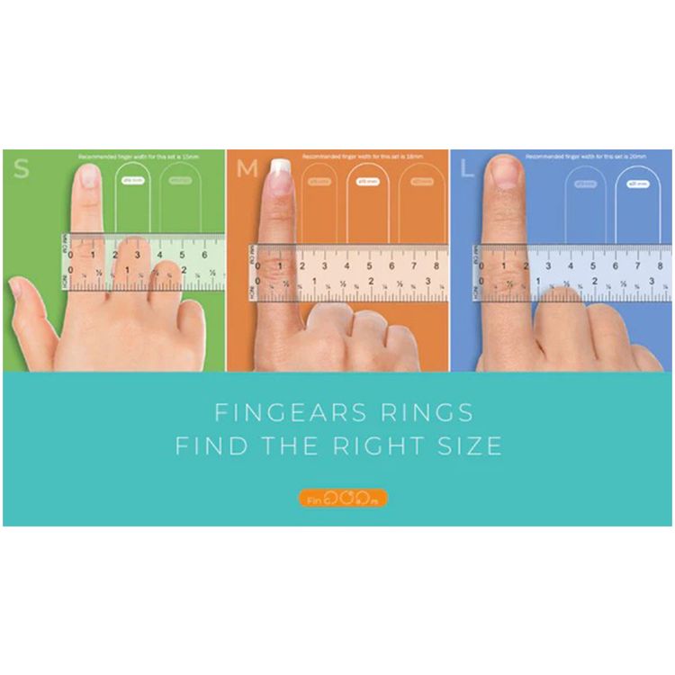 FinGears Magnetic Fidget Rings, Pack of 3, Relieves Stress and Anxiety, Freestyle Magnetic Spinner Ring for Adults, Medium - Orange/Black
