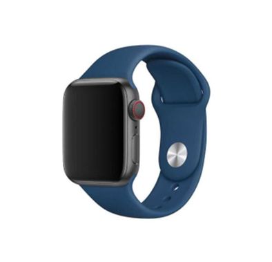 ايجارد من بورودو سوار ساعة سيليكون لساعة ابل ، سوار معصم بديل مناسب ومريح ، أشرطة قابلة للتعديل متوافقة مع ساعة ابل 44ميلي / 42ميلي - ازرق غامق