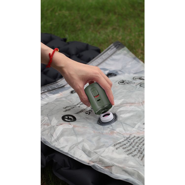 Porodo Lifestyle Camping Inflate and Deflate Air Pump, Type-C Charging Port, Portable & Lightweight, 800mAh Battery, 25 Minutes Working Time, 2 Hours Recharge Time - Green