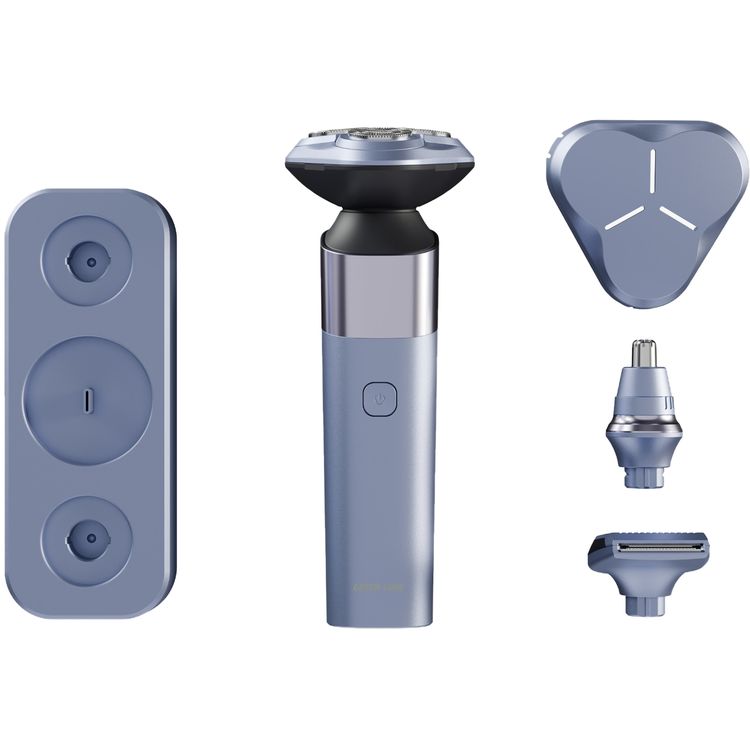 Green Lion 3-in-1 G-Blade Trimmer with Digital Display, 90 Minutes Working Time, 5W Power, Stainless Steel Blade, 600mAh Battery, Travel Lock, Shaver, Hair & Nose Trimmer - Gray