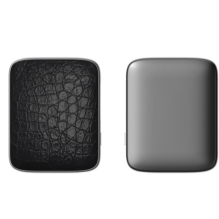 البنك الطاقة الأخضر لايون VALMONT بقوة 10000mAh مع جلد PU فاخر، شحن سريع بقدرة 45W PD، معتمد للرحلات الجوية، شاشة TFT، شحن QC18W - أسود