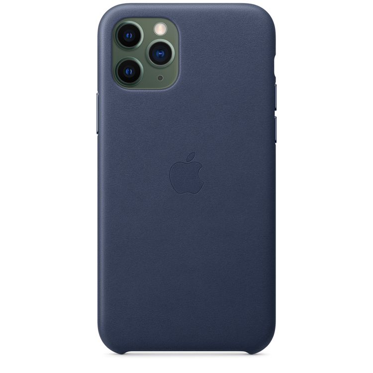 Apple iPhone 11 Pro ( 5.8" ) Leather Case  - Midnight Blue