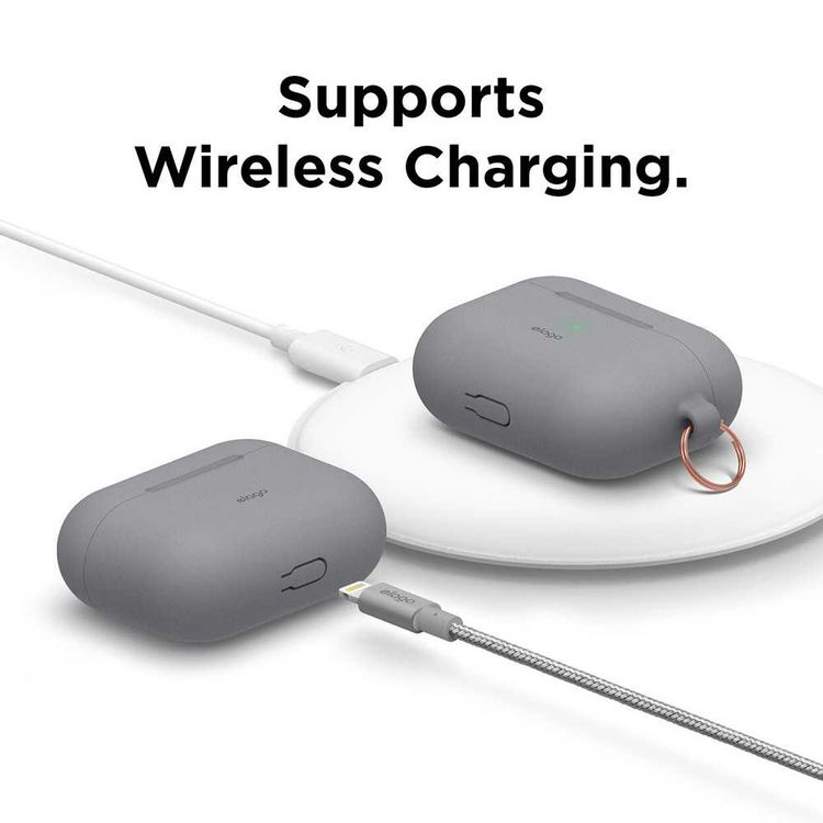 جراب Elago الأصلي المعلق لسماعات Airpods Pro - رمادي متوسط