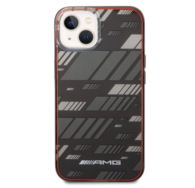 AMG Transparent Double Layer Case Expressive Graphic Design iPhone 14 Plus Compatibility - Black