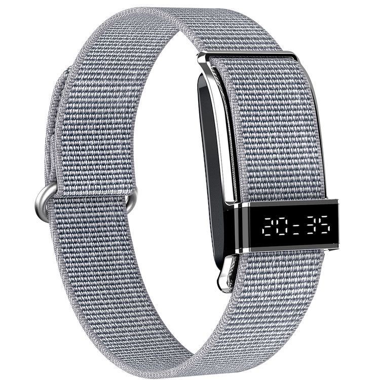 Porodo Trackfit Pro Smart Bracelet Fitness Tracker with Display App, 10 Days Working Time, 145mAh Battery, IP68 Water Resistance Level, Activity Tracker, Health Monitoring, Magnetic Charging - Silver