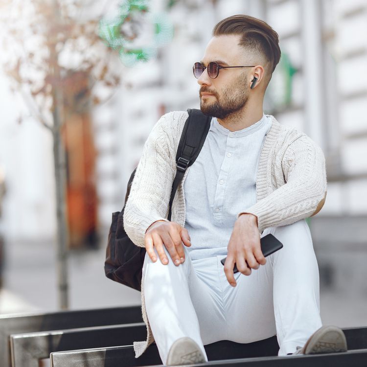 Porodo Ultrafit TWS Wireless Earbuds with Ergonomic In-Ear Design, Up to 100 Hours Play Time, Active Noise Cancellation, Bluetooth Version 5.4, 10m Transmission Distance, 250mAh Charging Case & 40mAh Earbuds Battery, Touch Control - Black