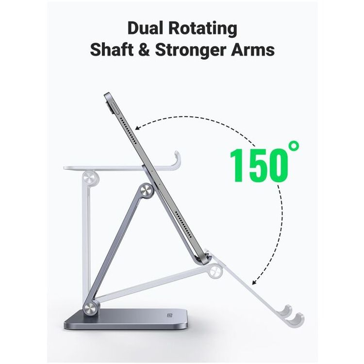 Tablet Stand up to 12.9" Rotating Multi-Angle Aluminum Alloy | Ugreen | Gray