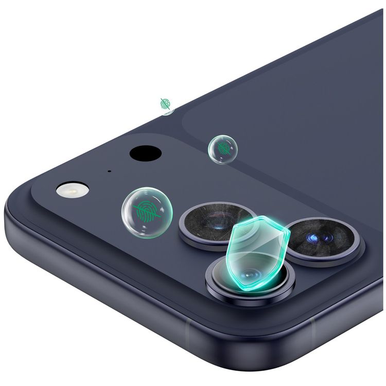 Green Lion HD Plus Camera Lens for iPhone 17 Pro / 17 Pro Max, HD Clarity, Anti-Scratch, Nano Absorpting, 9H Durable Glass, Water Resistant, Anti-Fingerprint, Anti-Glare Coating, Shatter Protection, Easy Installation -Blue Titanium