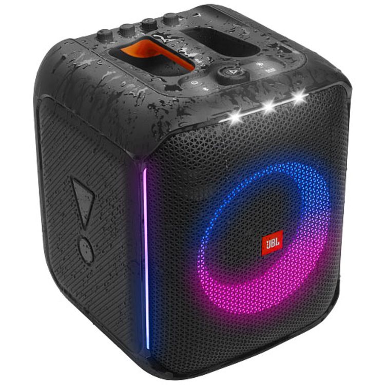 JBL Party Box Encore Portable Bluetooth Party Speaker with Digital Wireless Microphone, Dynamic light show, Splashproof - Black 