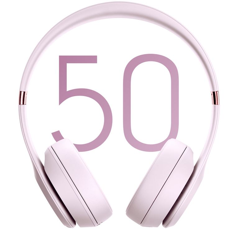 سماعات الراس Beats Solo 4 اللاسلكية ، تصميم صغير الحجم، متوافقة مع Apple وAndroid، عمر بطارية يصل إلى 50 ساعة، صوت واضح، صوت بدون فقدان، تصميم قابل للطي - وردي سحابي