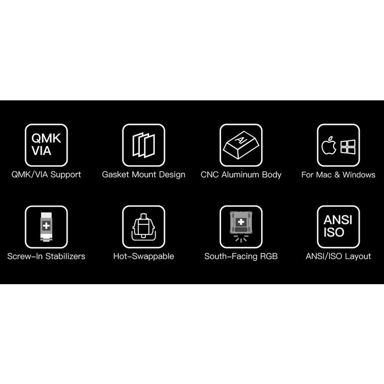 Keychron Q2 QMK Gateron G-PRO Mechanical Keyboard with RGB, Brown Switch and Custom Hot-swappable | Ergonomic Design Gaming Keyboard - Space Gray