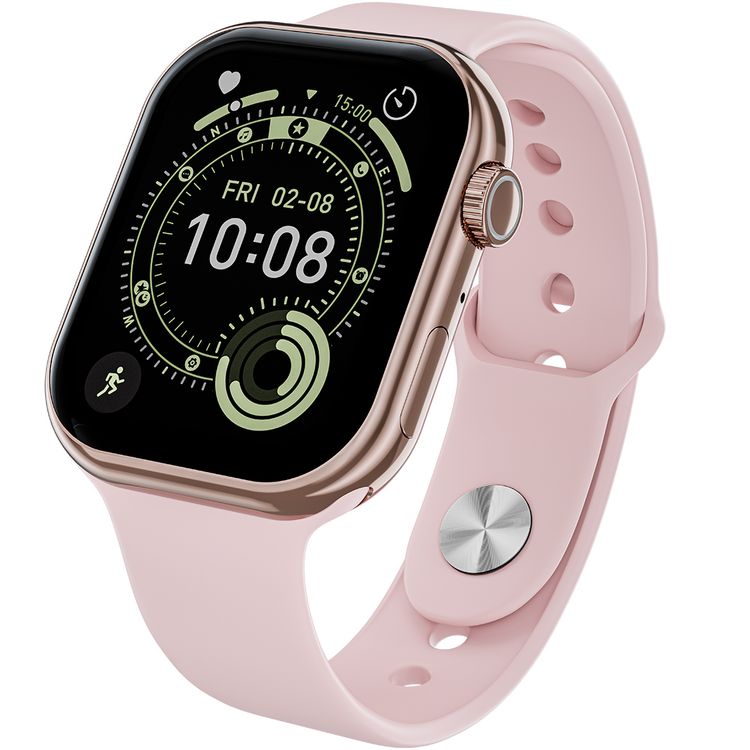 Green Lion Ultimate 46 Smart Watch with Smart Health Tracking, Zinc Alloy Case Material, Dynamic Island, Android 5.0 or Later, iOS 9.0 or Later Compatibility, 3 Hours Charging Time, IP65 Water Resistance Level, 3-5 Days Working Time, 200mAh Battery Capacity, Bluetooth Version 5.4 - Rose Gold