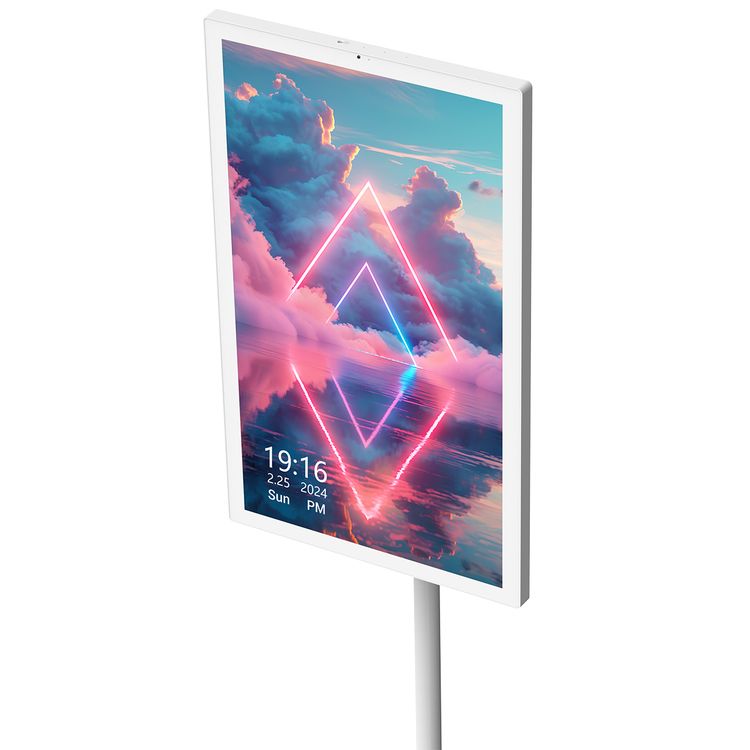 Powerology 32" Android Smart Screen, 15600 mAh Battery Capacity, 5 MP Camera, HDMI, USB-C, USB-A, 3.5 mm Audio Jack Ports, 3-Pin UK Plug - White