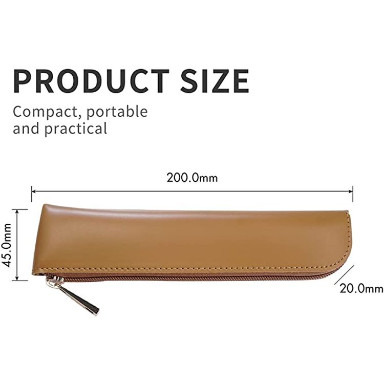 Ahastyle PU Leather Storage Bag foe Apple Pencil 1&2 - Brown