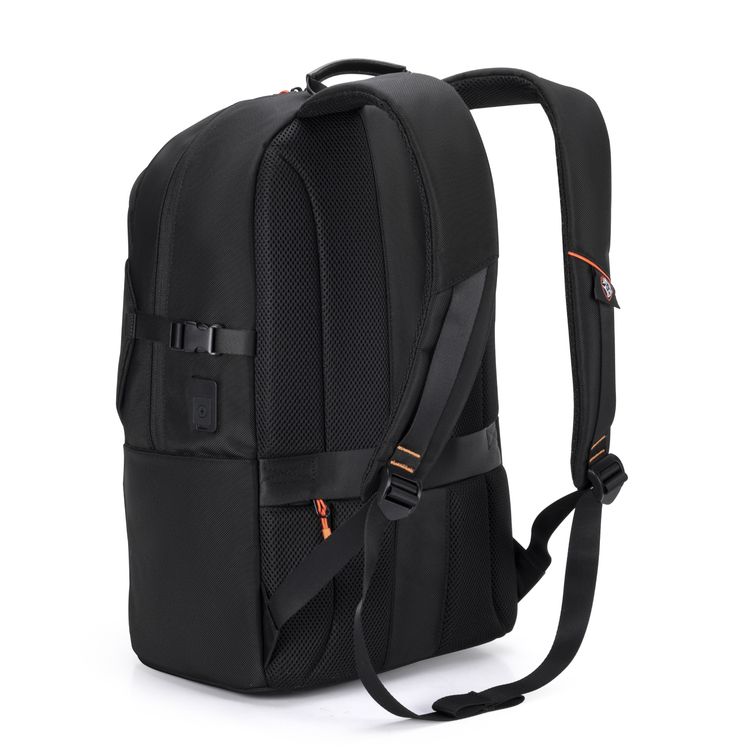 Porodo Gaming PU Laptop Backpack With USB-C Port and PS5 Compartment  - Black/Orange