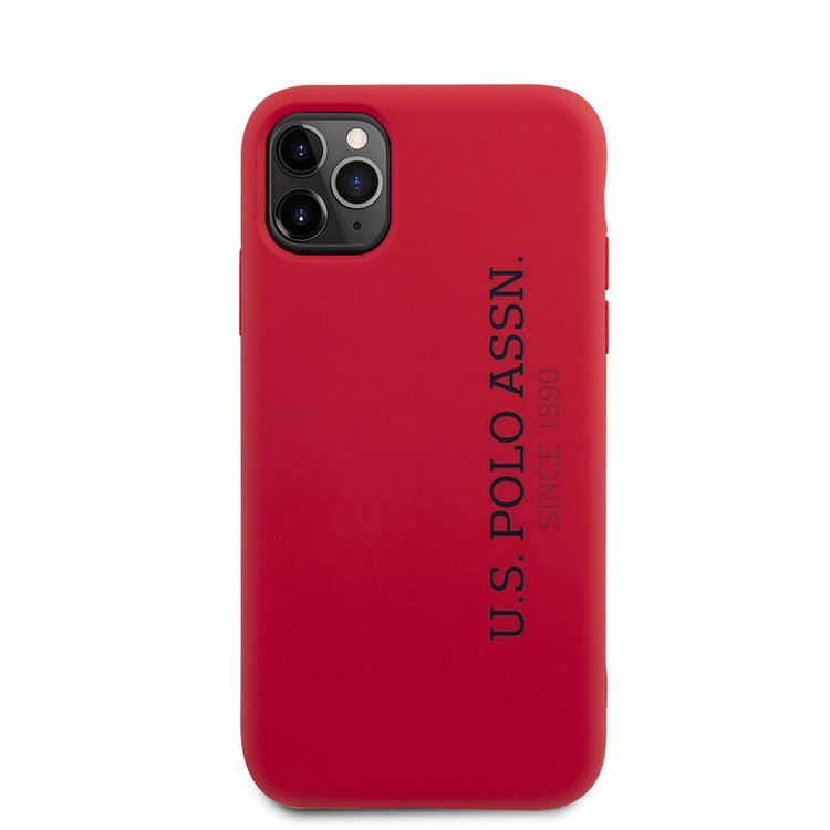 CG MOBILE U.S.Polo Assn. Silicone Effect Case Vertical Logo Compatible for iPhone 11 Pro ( 5.8" ) Shock Resistant, Scratches Resistant, Easy Access to All Ports
