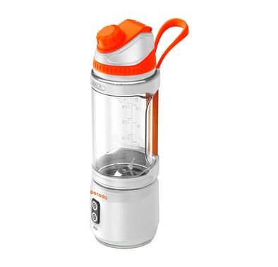 Porodo Lifestyle Dual Spin Clockwise & Reverse Portable Blender with 700mL Jar Capacity, 2000mAh x3 Battery Capacity, Stainless Steel Blades & ABS Material, 3 Hours Charging Time, 240W Power - White