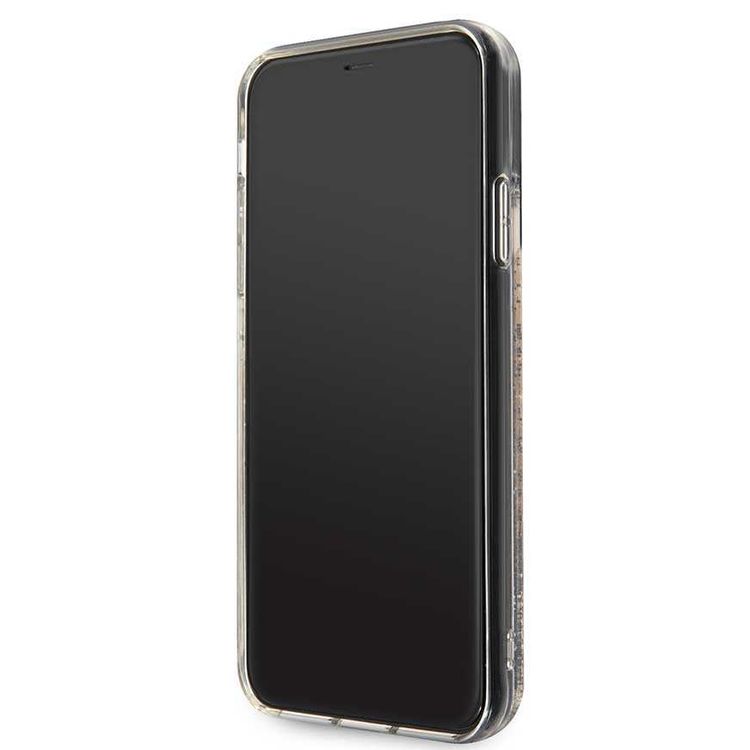Karl Lagerfeld PC / TPU Transpareant Case with Gold Glitter for Apple iPhone 11 Pro Max - Black