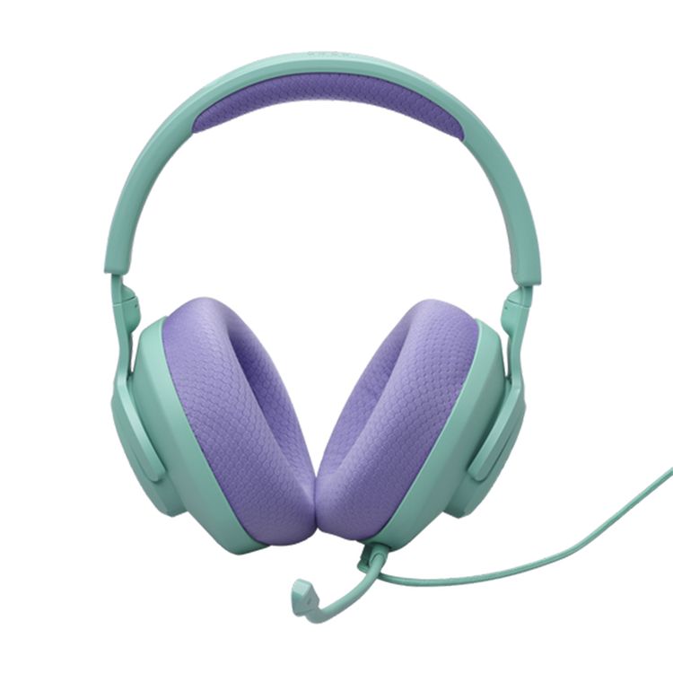 JBL Quantum 100M2 Wired Over-ear Gaming Headset, Lightweight & Compact Design, Memory Foam with Fabric Ear Cushions Material, 1.2m Cable Length, 40mm  Driver Size - Teal / Purple