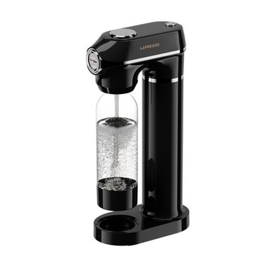  LePresso Sparkling Water Maker with 1L Capacity, Adjustable Fizz Pressure, Efficient Carbonation, Patented design, Pressure Release Button - Black 