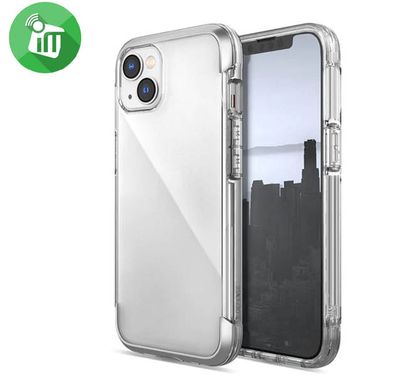 X-Doria Raptic Air for iPhone 14, Raised Bezel, Soft Rubber Interior, Slim & Compact, Recyclable & Biodegradable, Scratch and Damage Protection - Silver