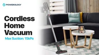 Powerology Cordless Home Vacuum 200W 2200mAh with 3 Layer Rewashable HEPA Filter, Brushless Motor, V (PPOHVSL)