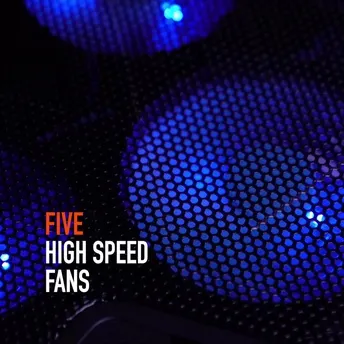 Porodo Gaming Laptop Cooling Pad for Professional Gaming in UAE | Touch Control - Black Color | (PDX110-BK)