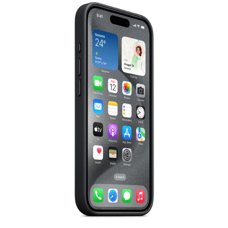 Apple iPhone 15 Pro For FineWoven Case with MagSafe - Black