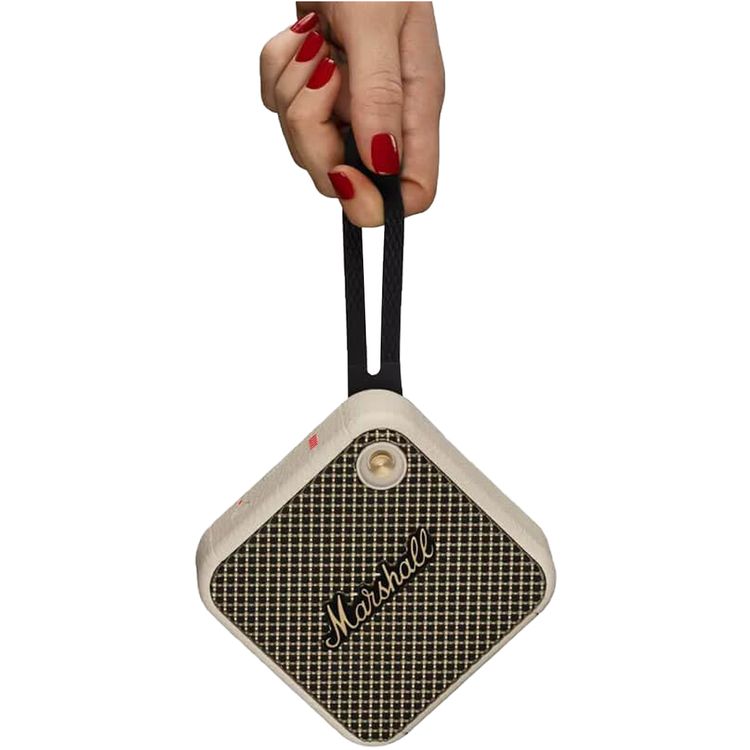 Marshall Willen II Compact Portable Wireless Speaker with Bluetooth Version 5.3, Water Resistant, Fast Charging, 17 Hours Play Time, 2.5 Hours Charging Time, Type-C Charging Port, Built-in Microphone, Lightweight Design - Cream