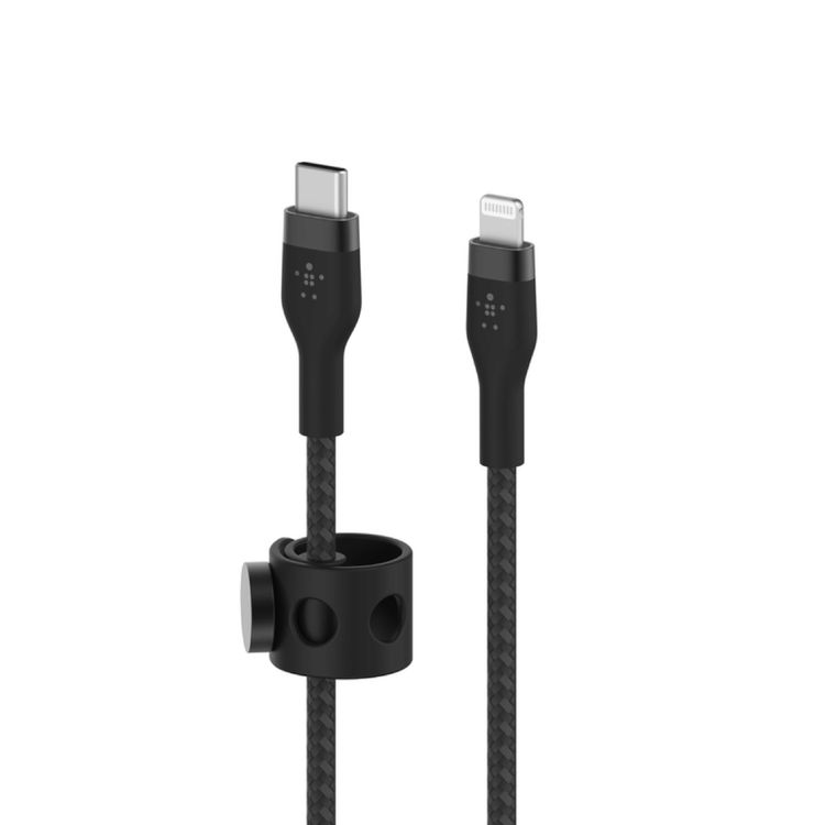 Belkin BOOST CHARGE™PRO Flex USB-C to Lightning Cable_Braided Silicone 10ft ,3M-Black