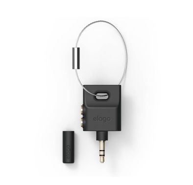 Elago Keyring Headphone Splitter for iPhone, iPad, iPod, Galaxy and Any Portable Device with 3.5mm,  Jean Indigo