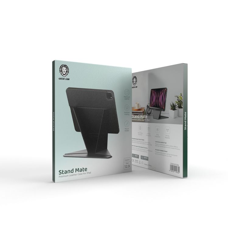 Green Lion Kickstand  Case iPad 12.9" - Black