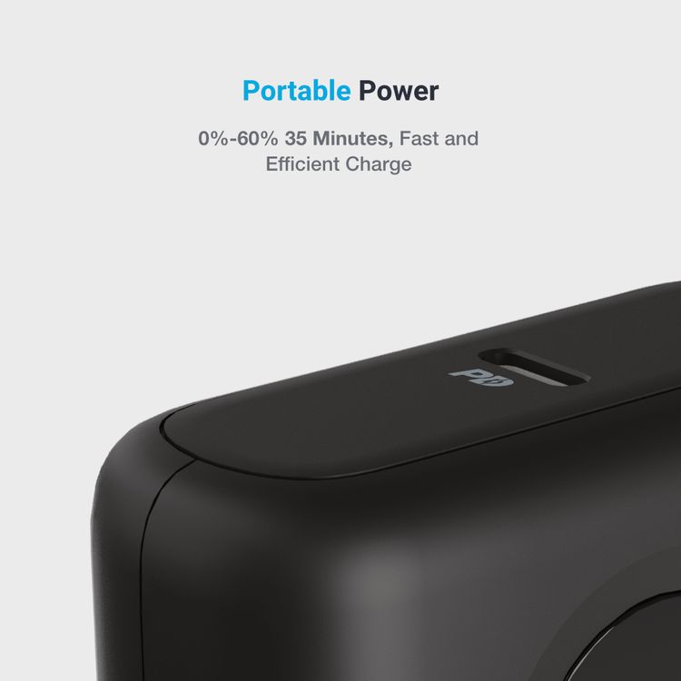 Powerology Portable Compact Power Bank 20000mAh 30W - Black
