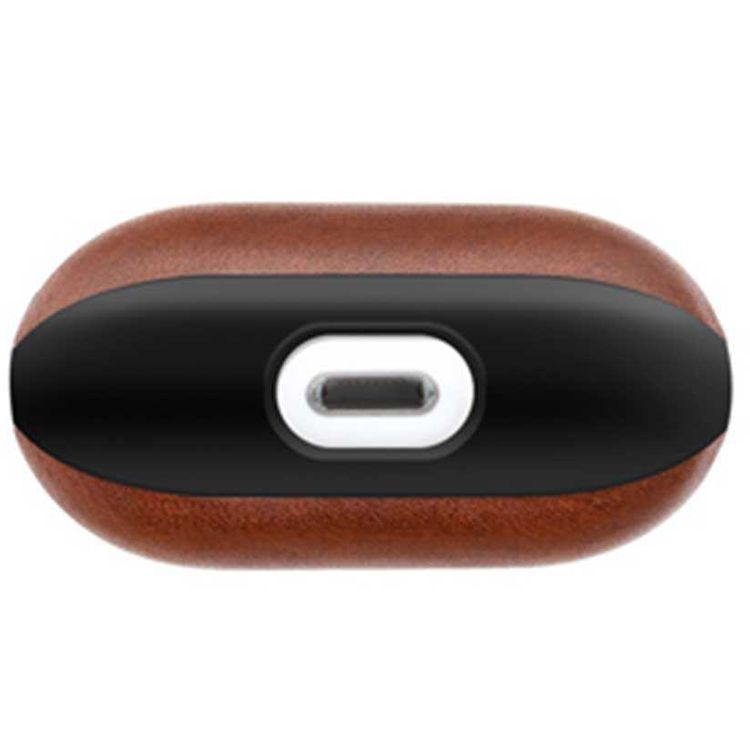 Viva Madrid Airex Vellum Genuine Leather Case Compatible for AirPods 1/2 - Easy Access to Charging Port - Scratch Resistant - Shock & Drop Protection Slim Cover - Brown