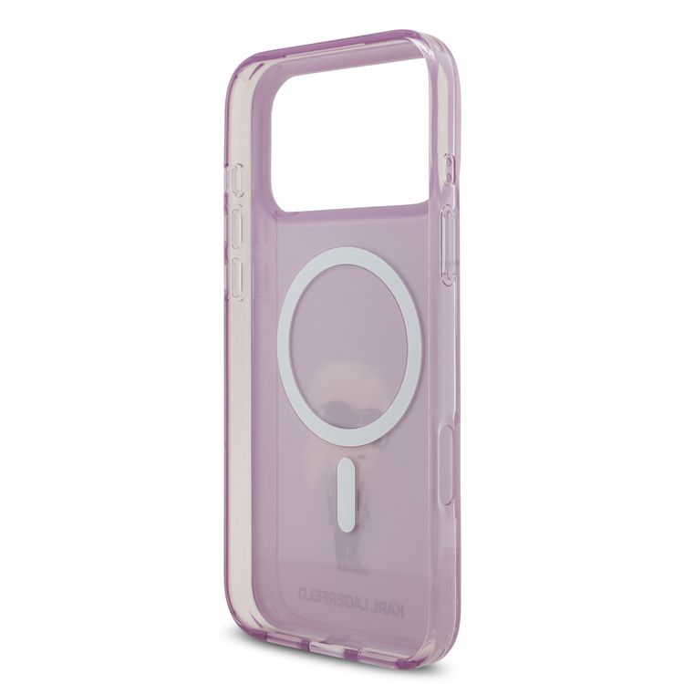 Karl Lagerfeld MagSafe IML Case with Aquarelle Karl Head for iPhone 17 Pro Max, Drop Protection, Slim Profile & Lightweight Design, Easy Snap-On, Comfortable Grip, Sustainable Packaging - Purple