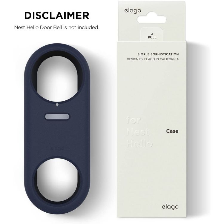 Elago Silicone Case for Nest Hello Doorbell,High Quality, Durable Silicone,Easy to Install,UV Light Protection,Weather Elements Protection,Dust & Scratches Resistant - Jean Indigo