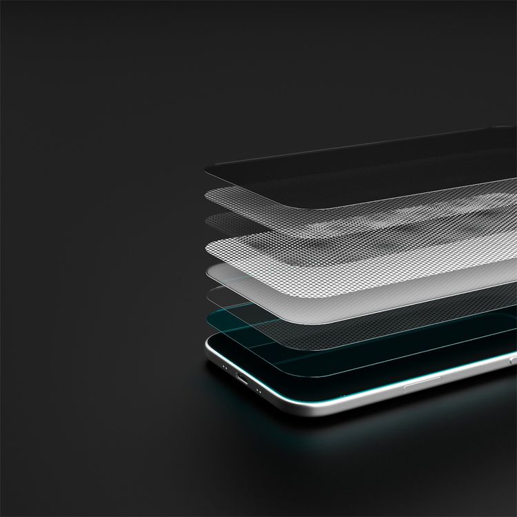 Levelo Curve Fit 3D DLC Privacy Screen Protector for iPhone 17, High-Performance Optical Adhesive, Impact-Resistant Silicone Layer, Edge-to-Edge Fit, Smooth Touch Experience, Anti-Fingerprint, Oleophobic Coating - Black