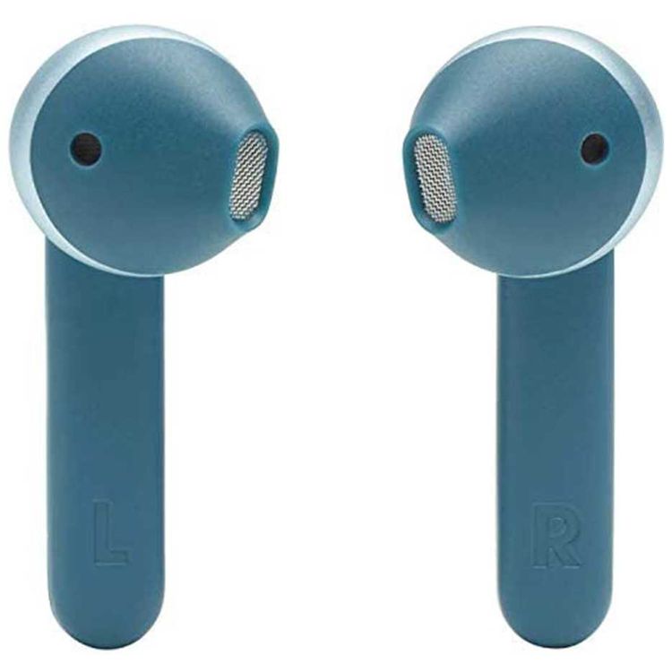 JBL T225 True Wireless Earbud Headphones, Pure Bass Sound, Bluetooth, 25-hours Battery Life, Dual Connect, Native Voice Assistant - Blue