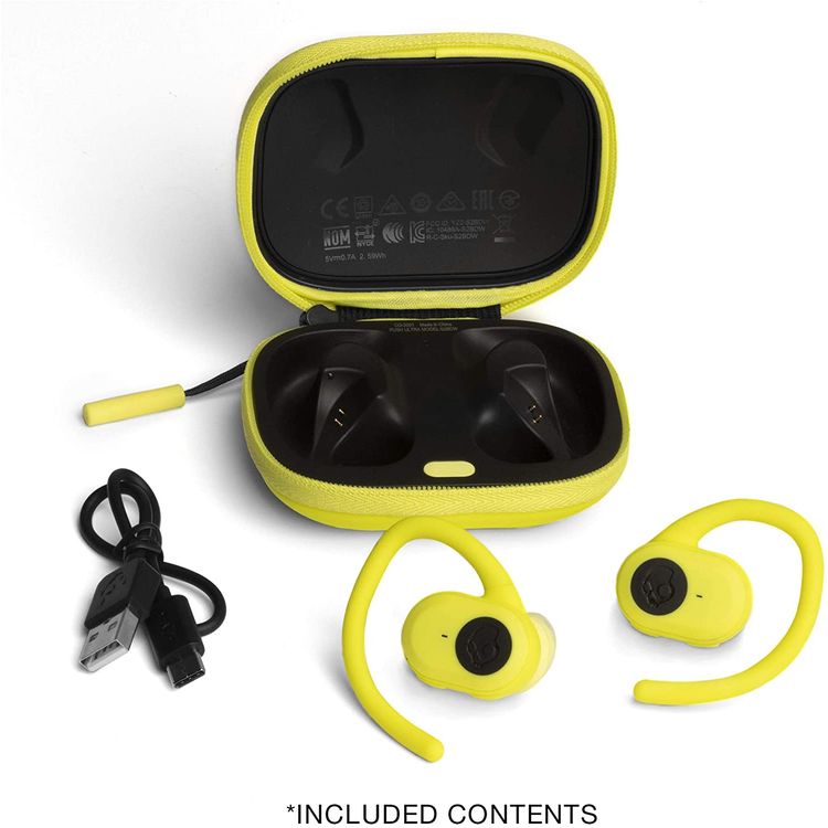 Skullcandy Push Ultra True Wireless In-Ear Earbuds with Full Controls from Each Bud, 40-Hours Battery Life + Rapid Charge, IP67 Sweat & Waterproof, Moldable Hooks + Stay-Aware Buds