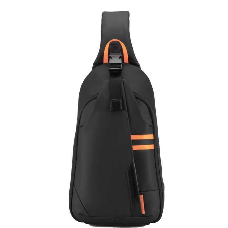 Porodo Gaming Sling Bag with 20W USB-C Charging Outlet, 2 Compartments, Polyester, Waterproof - Black