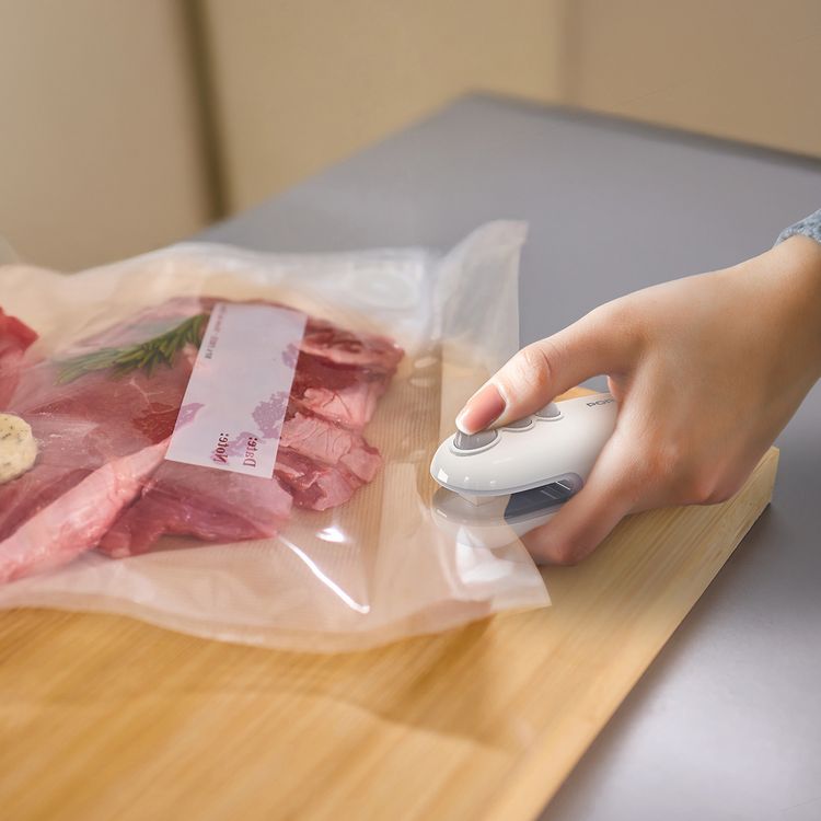 Porodo Lifestyle 2-In-1 Magnetic Mini Sealer & Cutter with Rechargeable Battery, 400mAh Battery Capacity, 2 Hours Working Time, ABS  Material - White