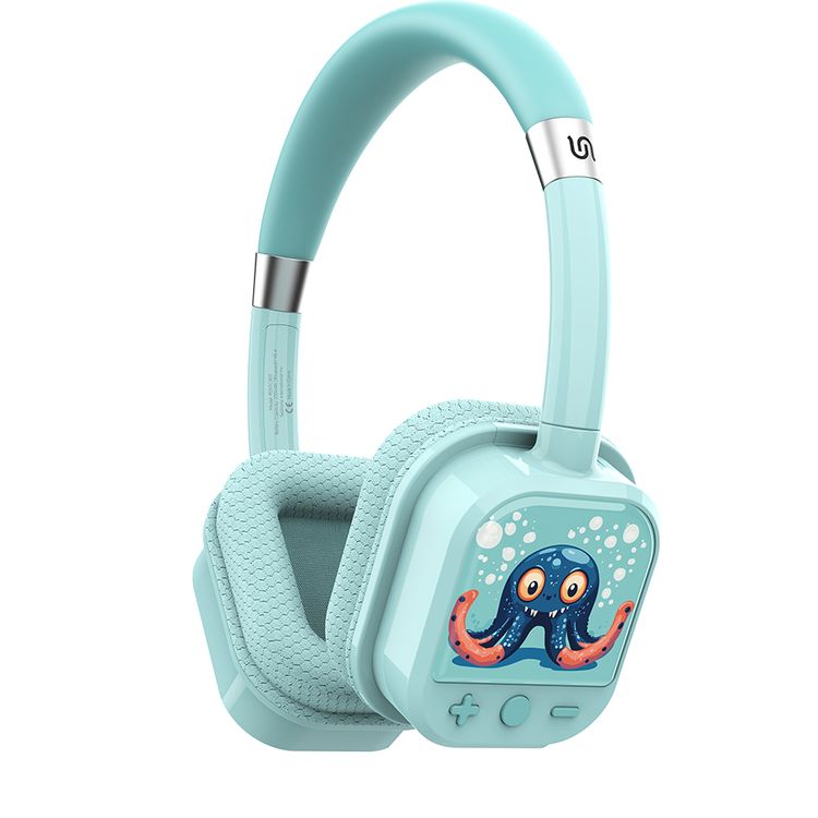 Porodo Soundtec Yotowave Kids Wireless Headphones with Comfortable & Breathable Cushion, 200mAh Battery, Up to 25 Hours Play Time, 40mm Speaker Size, Bluetooth Version 5.4, Recommended for Kids Aged 6+, Skin-Friendly Material, Safe Volume Limit - Bright