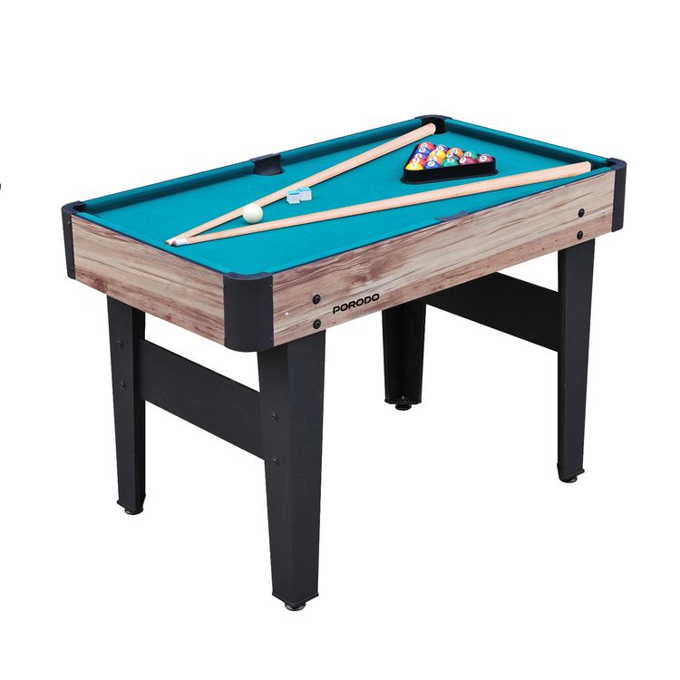 Porodo Lifestyle Multi-Game Table with Foosball Table, Billiard Table, Hockey Table & Table Tennis, Easy Transition, Quick Set-up, Full Package Accessories - Brown