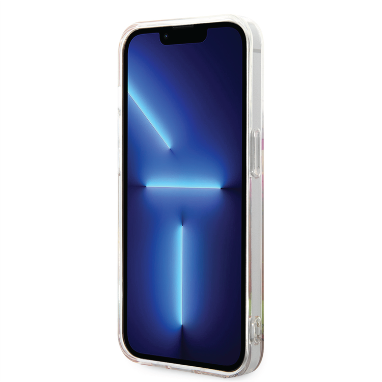 USPA PC/TPU Gradient Case with Splattered Pattern & Horse Logo iPhone 14 Pro Compatibility - Orange